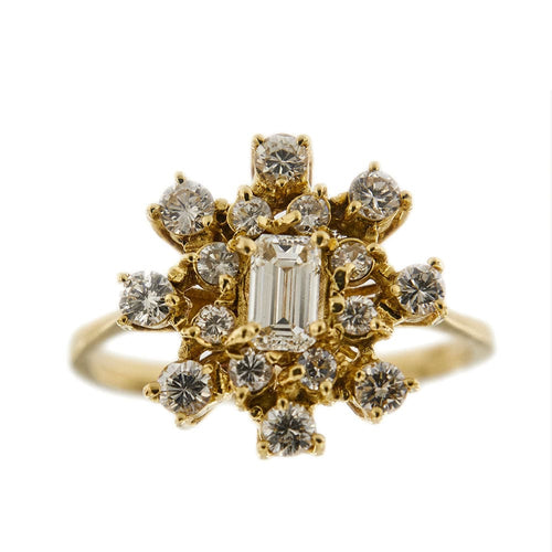 Bague 58 Bague Fleur diamants 58 Facettes 25381