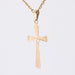 Cross pendant in striated rose gold 58 Facettes CVP131