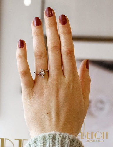 Bague 56 Bague Trio Diamants 58 Facettes A9708