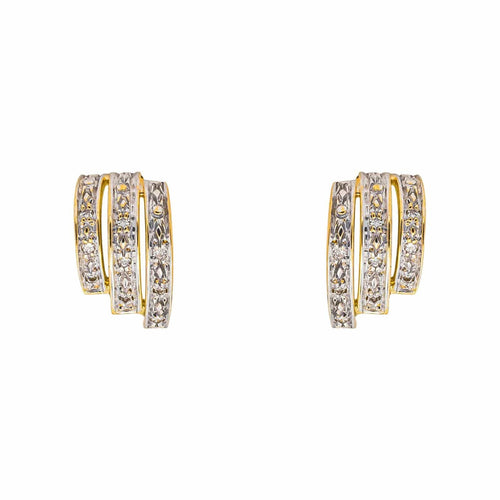 Boucles d'oreilles  Or jaune, Or blanc Diamant