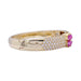 Bracelet Van Cleef & Arpels yellow gold bracelet, diamonds, pink sapphires. 58 Facettes 33628