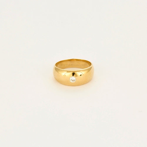 Bague 47 Chevalière Jonc Petit Diamant 58 Facettes 0