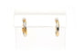 Boucles d'oreilles Boucles d'oreilles "créoles" contemporaines en or jaune et blanc 18 carats 58 Facettes B696