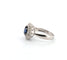 Bague 52 Bague en platine avec saphir central et diamants 58 Facettes