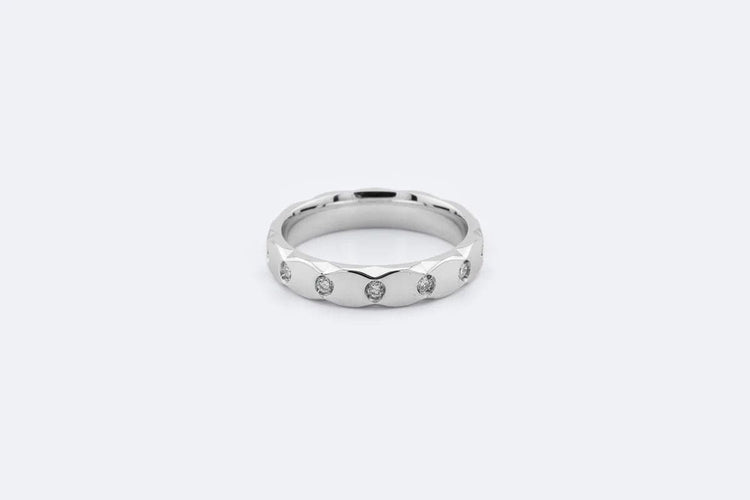 Bague 53 Bague en or blanc avec diamants 58 Facettes ANL722