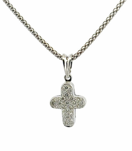 Collier Collier pendentif croix or 18 carats et diamants 58 Facettes