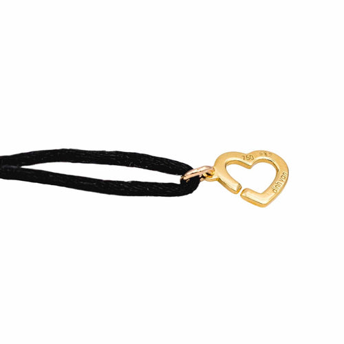 Bracelet Dinh Van Bracelet Cordon Double Cœur Or jaune 58 Facettes 5119889RV