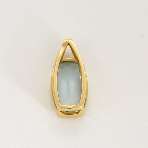 Pendentif or jaune et aigue-marine 58 Facettes B250457