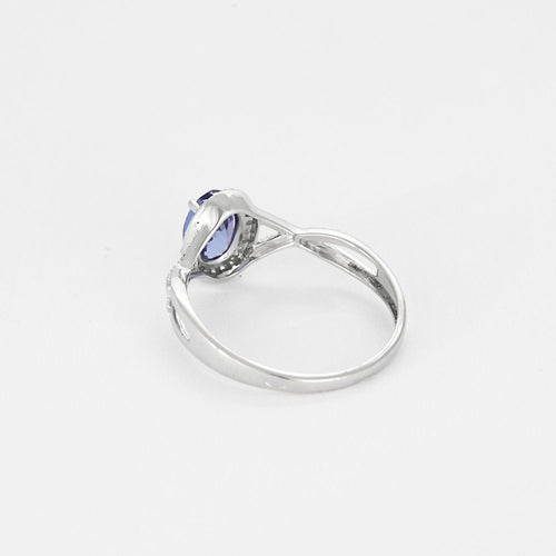 Bague 56 Bague en Or jaune, tanzanite et diamants 58 Facettes VEN0021
