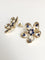 Boucles d'oreilles Boucles d’oreilles fleurs saphirs et diamants en or jaune 14K 58 Facettes