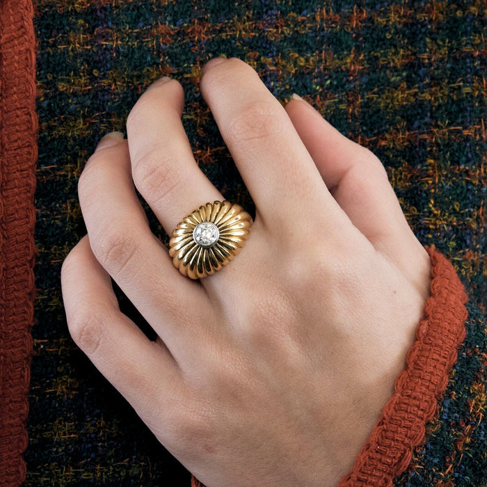 Bague boule diamant