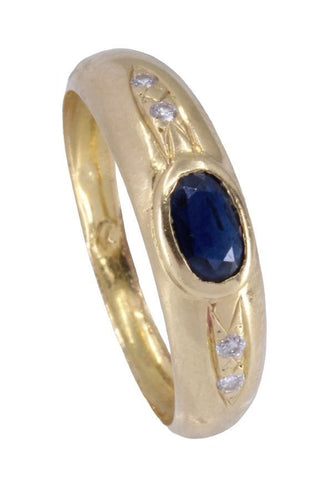 Bague 54 Bague moderne saphir et diamants 58 Facettes 084561
