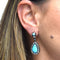 Boucles d'oreilles Boucles d'oreilles en or et argent, turquoise naturelle 58 Facettes