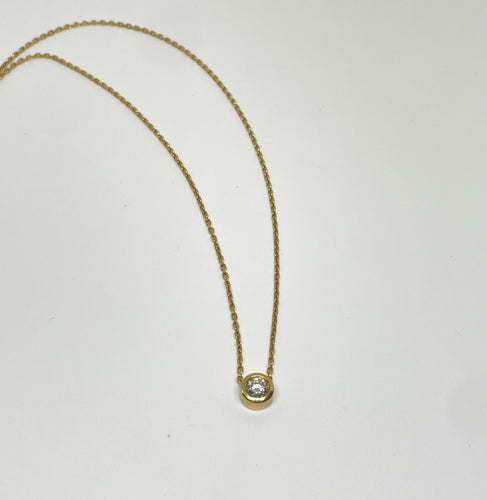 Collier Collier pendentif diamant 0,25cts or jaune 58 Facettes