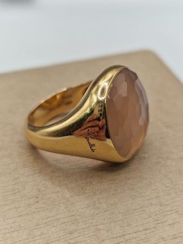 Bague 53 POMELLATO - Bague Victoria en or jaune et quartz 58 Facettes