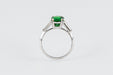 Bague 50.5 Bague or gris sertie d’un grenat tsavorite et diamants 58 Facettes 196348