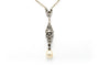 Collier Collier Art Déco en or blanc 18 carats, platine, perles et diamants old cut et "taille" 8/8 58 Facettes 22778