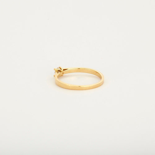 Bague 54 Solitaire or jaune serti d'un diamant 58 Facettes 3121253