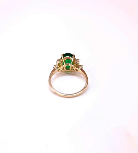 Bague 55 Bague émeraude et diamants 58 Facettes Bag.Em.Ep.FA.25