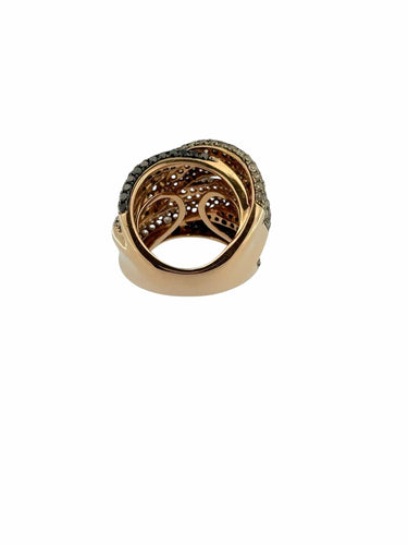 Bague 56 Ligne Vendome Bague cocktail or rose et diamants naturels 58 Facettes