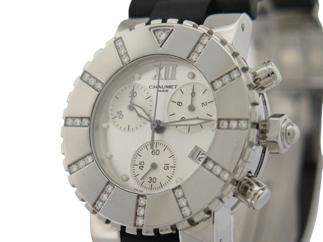 Montre montre CHAUMET class one chronographe 624 38mm acier diamants quartz 58 Facettes 268453