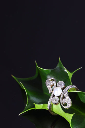 Bague 56 L'amour mêlé à l'histoire : la bague de fiançailles Belle Époque 58 Facettes 18054-0231