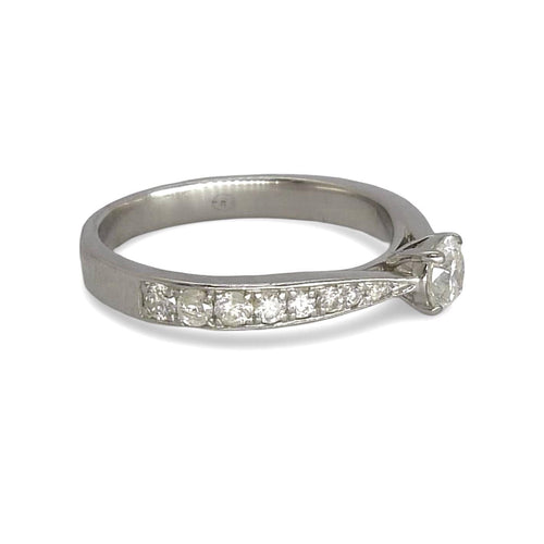 Bague 50 Bague or blanc et diamants 0,53 ct 58 Facettes 00044101