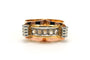 Bague 58 Bague Art Déco sertie de diamants taille rose en or jaune et blanc 18 carats 58 Facettes B781