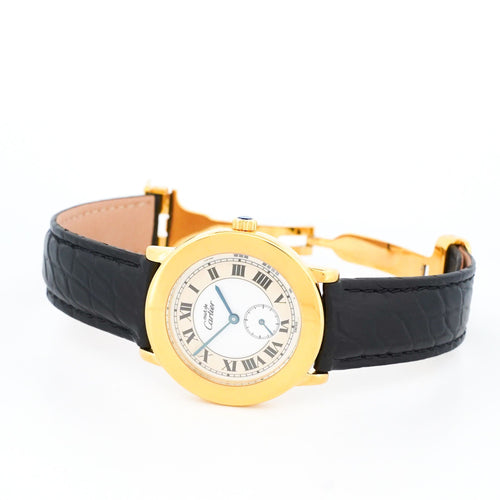 CARTIER - Montre Must Ronde - Ivory roman dial - LM 58 Facettes