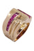 Bague 52 Bague tank or jaune rubis 58 Facettes 091281