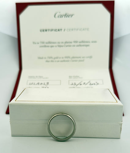 Bague 60 Alliance Cartier en platine 950/1000 Taille 60 58 Facettes