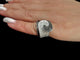 Bague 49 Bague italienne or blanc avec diamants naturels noirs et blancs 58 Facettes