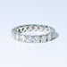 Bague 55 Alliance Américaine or blanc diamants 58 Facettes 240 565