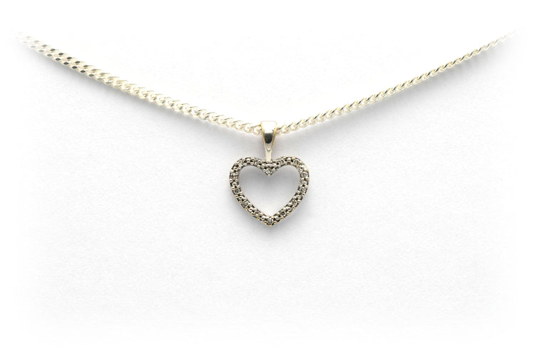 Pendentif Pendentif contemporain en or blanc serti de diamants 58 Facettes 13816