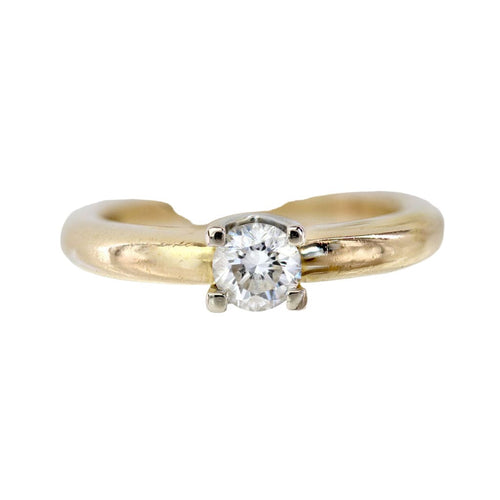 Bague 58 Solitaire diamant jonc or 58 Facettes 25-008