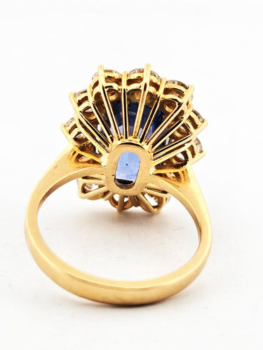 Bague 56 Bague marguerite en or jaune 58 Facettes