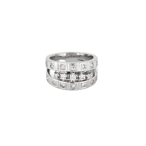 Bague 53 Bague en or gris et diamants 58 Facettes SBR1758