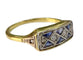 Bague 54 bague art déco en or et platine avec diamants et saphirs 58 Facettes Q216B