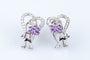 Bague Bague coeurs et fleurs en or blanc 18 carats 58 Facettes 111.20995-53