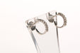 Boucles d'oreilles Boucles d'oreilles contemporaines or blanc diamants 58 Facettes 21639