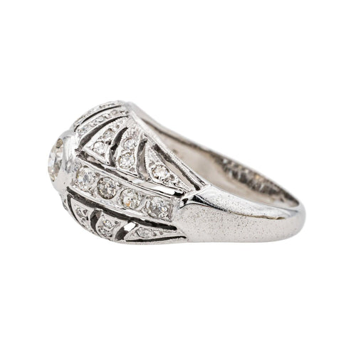 Bague 55 Bague Or blanc Diamant 58 Facettes 3383918CN