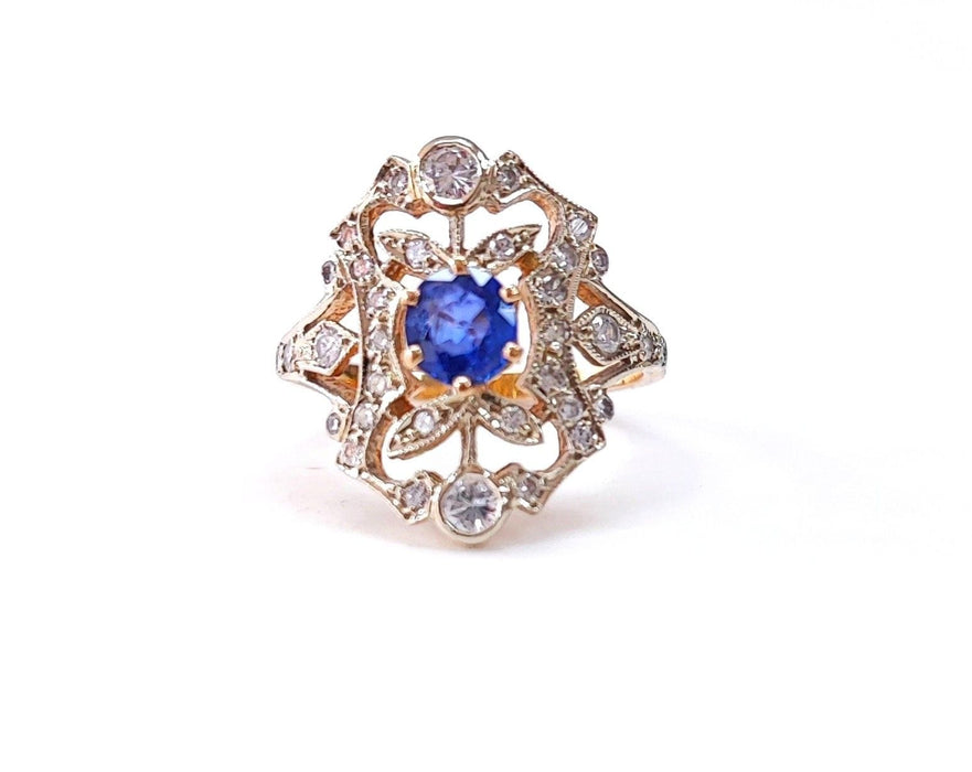 Bague 54.5 Bague saphir et diamant style Belle Epoque 58 Facettes BAG.BEL.EPQ-DV33