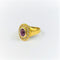 Bague Bague Or Jaune avec Racine de Rubis et Diamant 58 Facettes 0000555