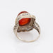 Ring 52.5 Vintage Art Deco Carnelian Ring Filigree Heart Enamel Seed Bead 58 Facettes G12334