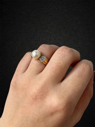 Bague Raffinato anello con perla e diamanti 58 Facettes