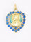 Pendentif BECKER Médaille Art Nouveau Coeur émail bleu 58 Facettes 1153.11