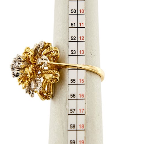 Bague 54 Bague fleur avec diamants 58 Facettes 34293