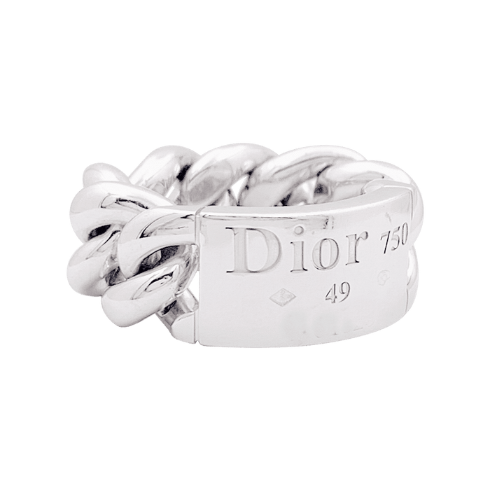 Bague 49 Bague Dior, "Gourmette", or blanc. 58 Facettes 34118