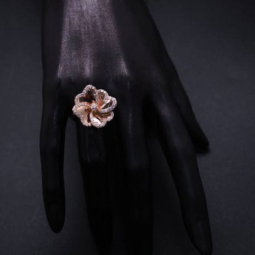 Bague 56 Bague Fleur Diamants 58 Facettes 3071