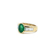 Ring 54.5 Emerald ring in half-bezel setting 58 Facettes REF2332-62